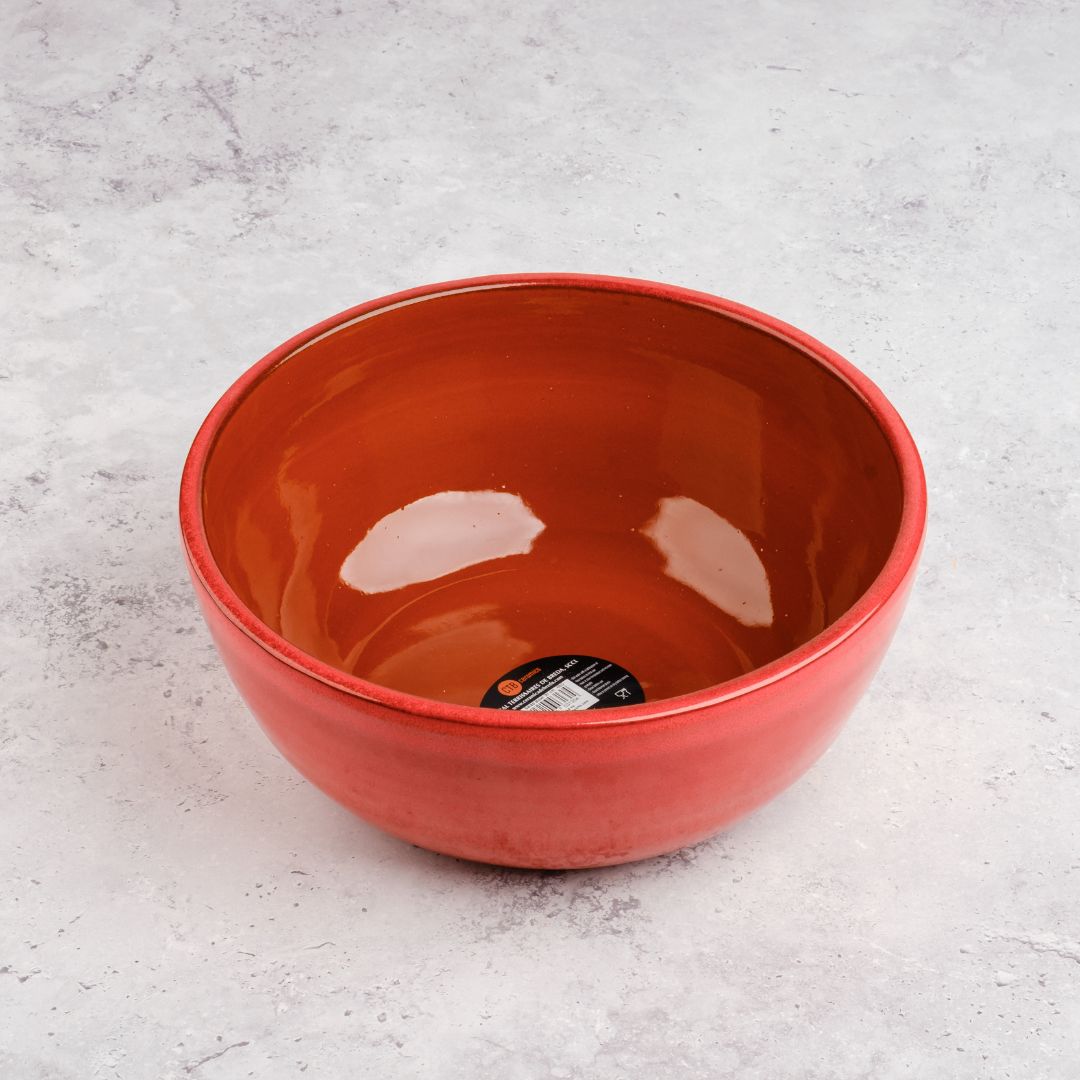 11.8" Red Salad Bowl Terramar Imports