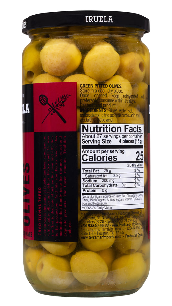 Pitted Manzanilla Olives - 25.4 oz Terramar Imports