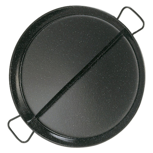 Enameled Paella Pan 60 cm split in half