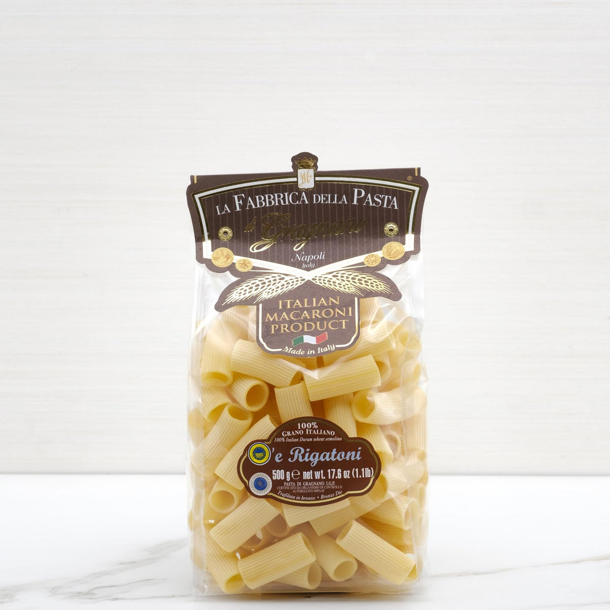 Organic Pasta di Gragnano DOP Rigatoni - Mediterraneo Trade Import And  Distribution