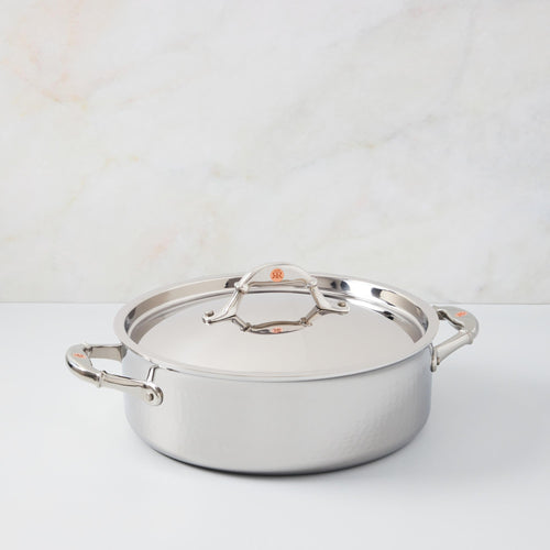 Terra Stainless Steel Cookware, 6 Qt Pan with Lid (8377)